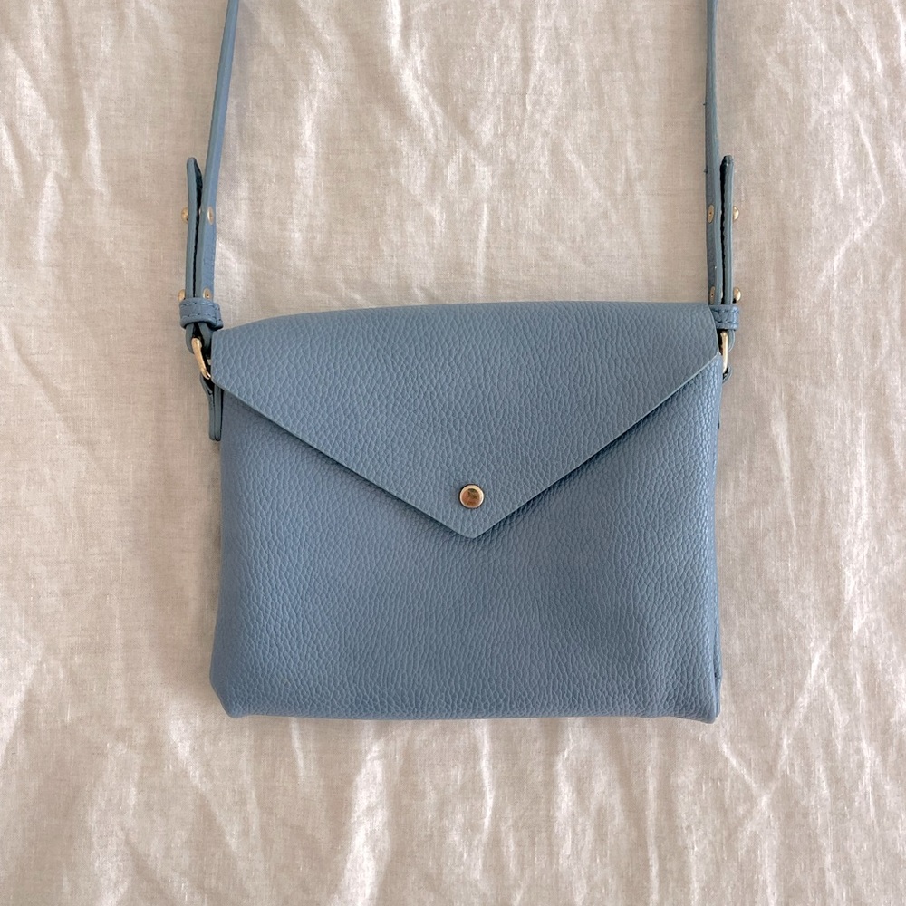 Blue Leather Crossbody - Picture 2 of 7